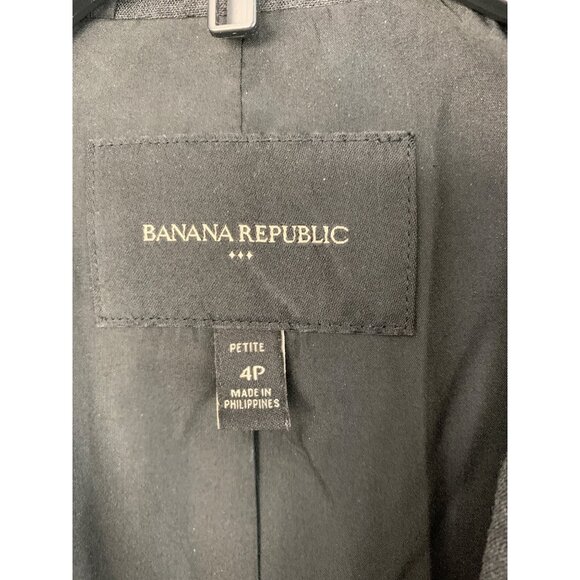 Banana Republic Womens 2-Piece Charcoal Skirt Suit Size 4P Petite 8805 EUC - Picture 3 of 6